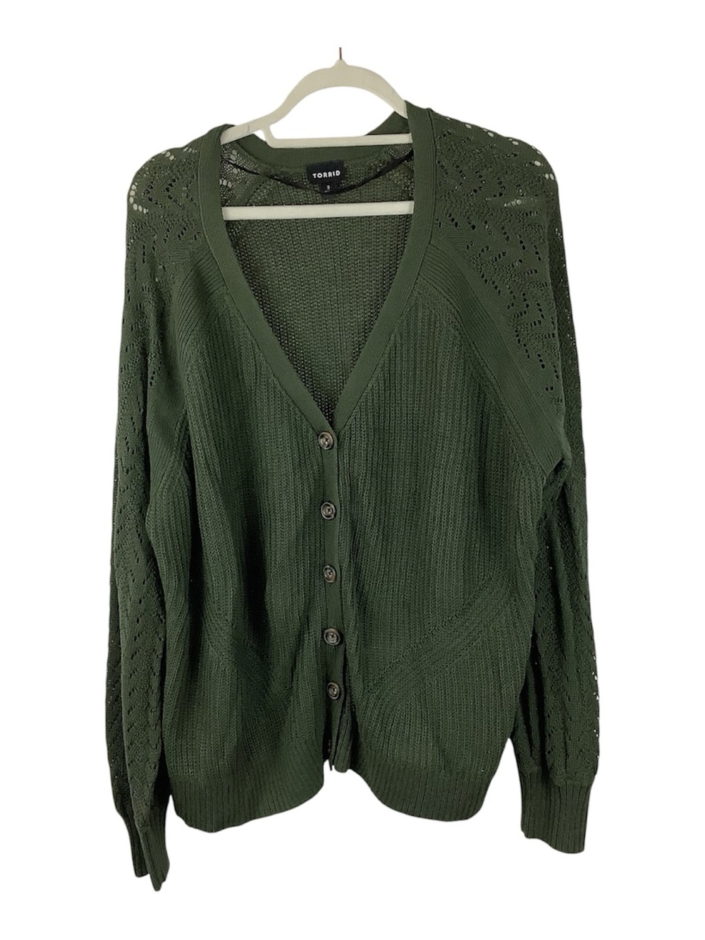 Torrid Green Cardigan Sweater 3X